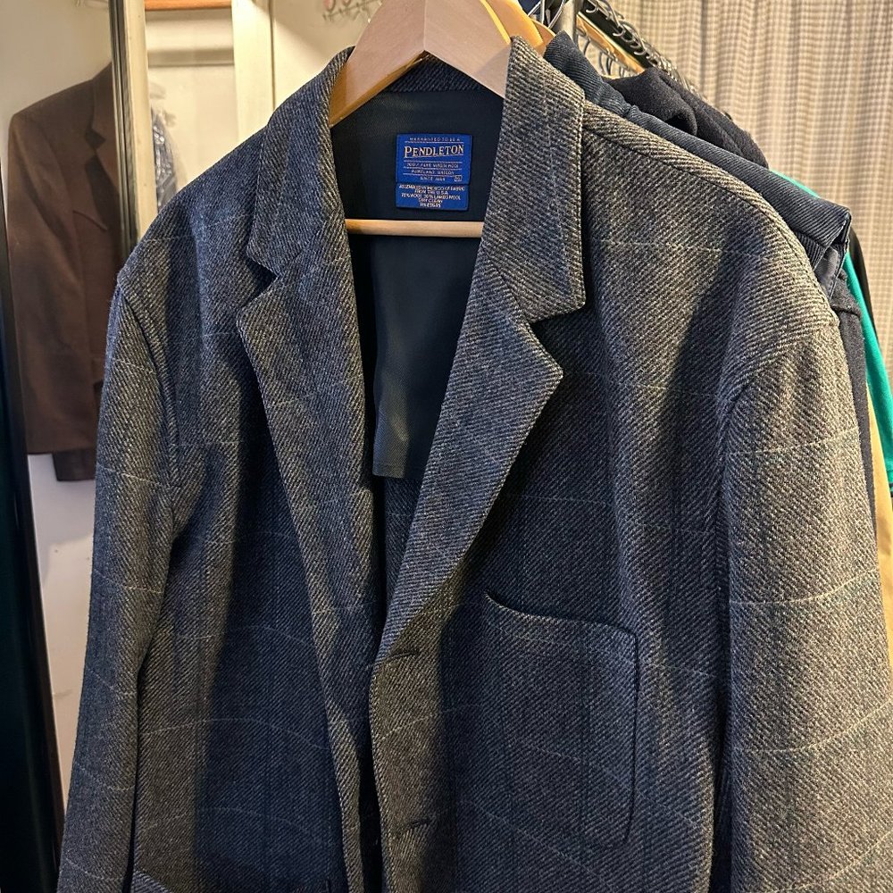 Pendleton Casual Plaid Wool Blazer XL